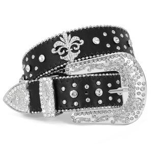 3949 Women Men Rhinestone Belt,fashion Western Cowgirl Cowboy Bling Studded